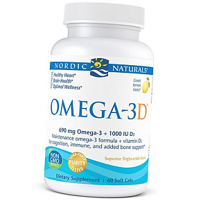 Омега с витамином D, Omega-3D, Nordic Naturals