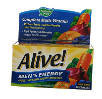Витамины для мужчин, Alive! Men's Energy Multivitamin-Multimineral, Nature's Way