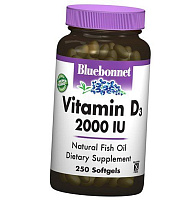 Витамин Д3, Vitamin D3 2000, Bluebonnet Nutrition