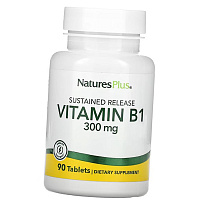 Тиамин с замедленным высвобождением, Vitamin B1 300 Sustained Release, Nature's Plus