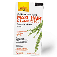 Средство от выпадения волос и спасение кожи головы, Maxi-Hair Scalp Rescue, Country Life