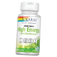 Мультивитамины для энергии, Once Daily High Energy, Solaray
