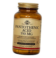 Пантотеновая кислота, Pantothenic Acid 550, Solgar