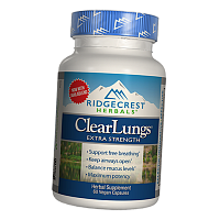 Комплекс для поддержки легких, Clear Lungs Extra, Ridgecrest Herbals