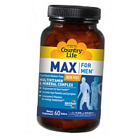 Витаминный комплекс для мужчин без железа, Max For Men Iron Free, Country Life