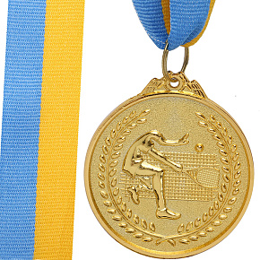 Медаль спортивная с лентой Большой Теннис C-8759