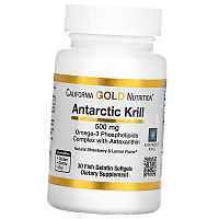 Масло Антарктического Криля с Астаксантином, Antarctic Krill Oil with Astaxanthin 500, California Gold Nutrition