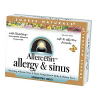Средство от аллергии и заложенности носа, Allercetin Allergy & Sinus, Source Naturals